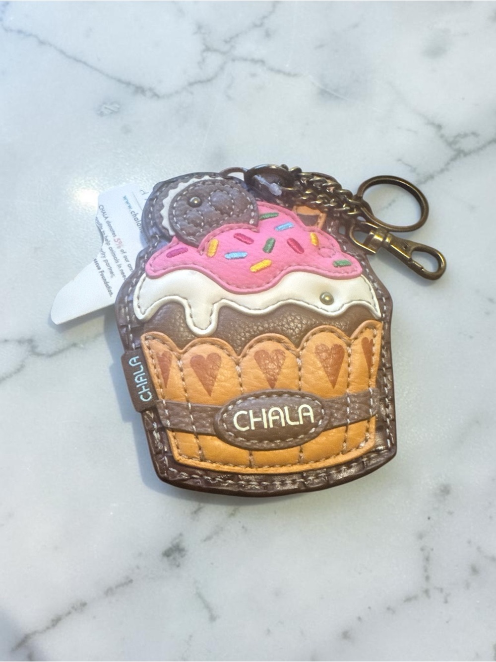 Chala Cupcake Keychain Coin Charm Holder